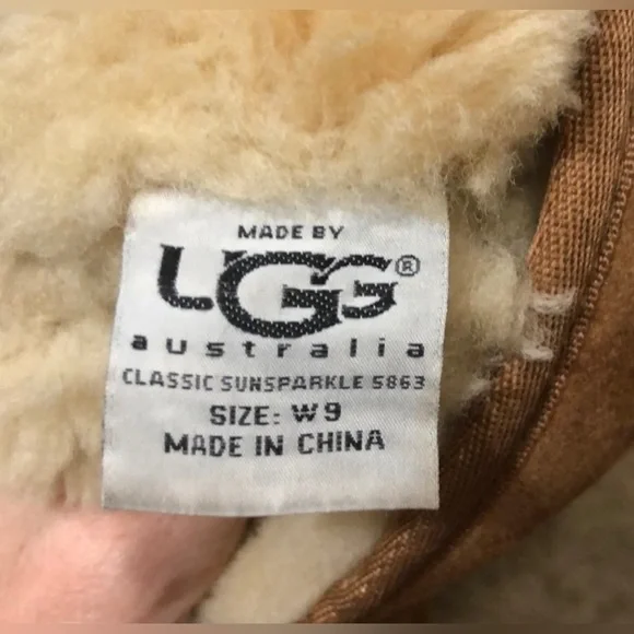 UGG Fur Sunburst Boots in Brown & Cream - Picture 7 of 9